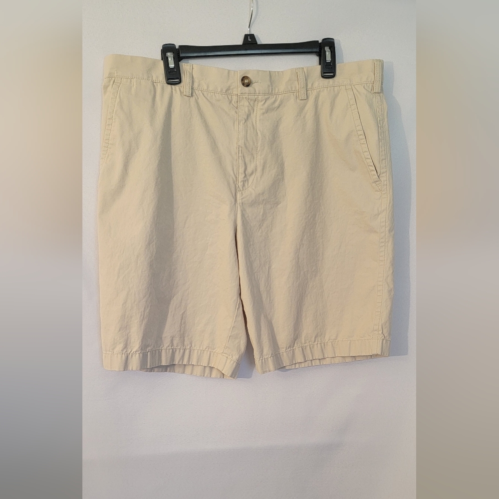 Tommy Hilfiger Mens Tan Flat Front Shorts Size 38